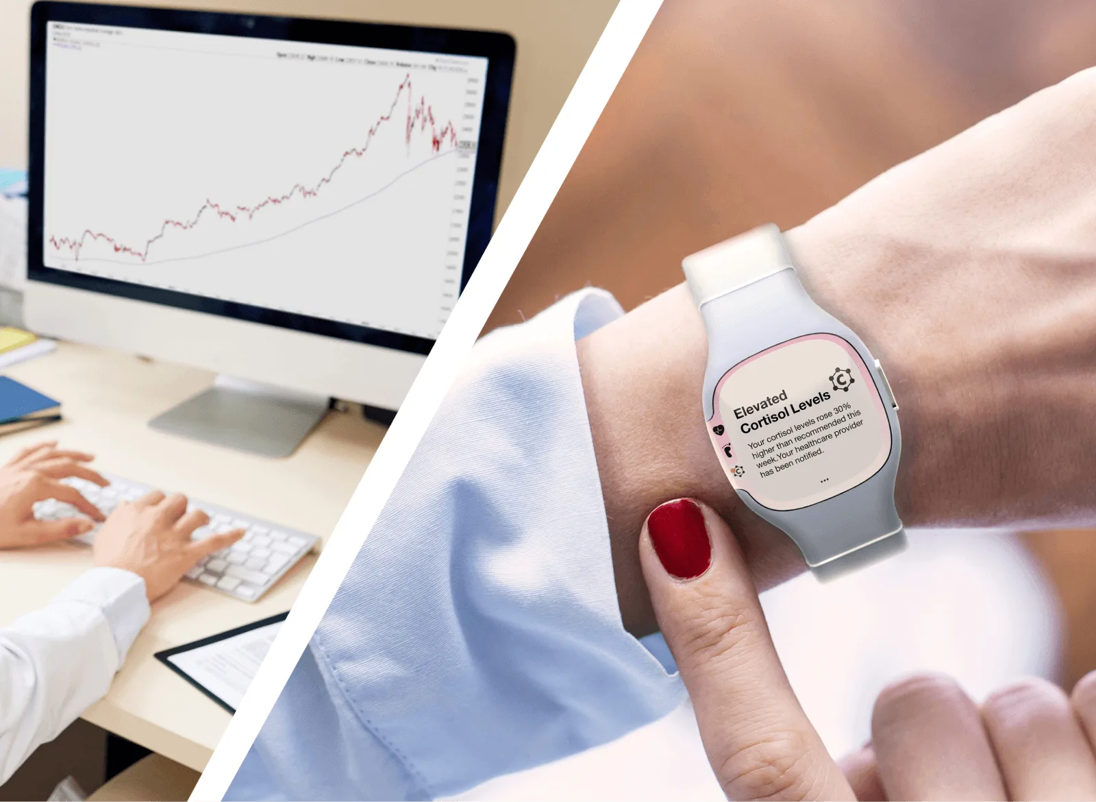 A quick glance puts a worried mind at ease, and test results reach her provider directly.